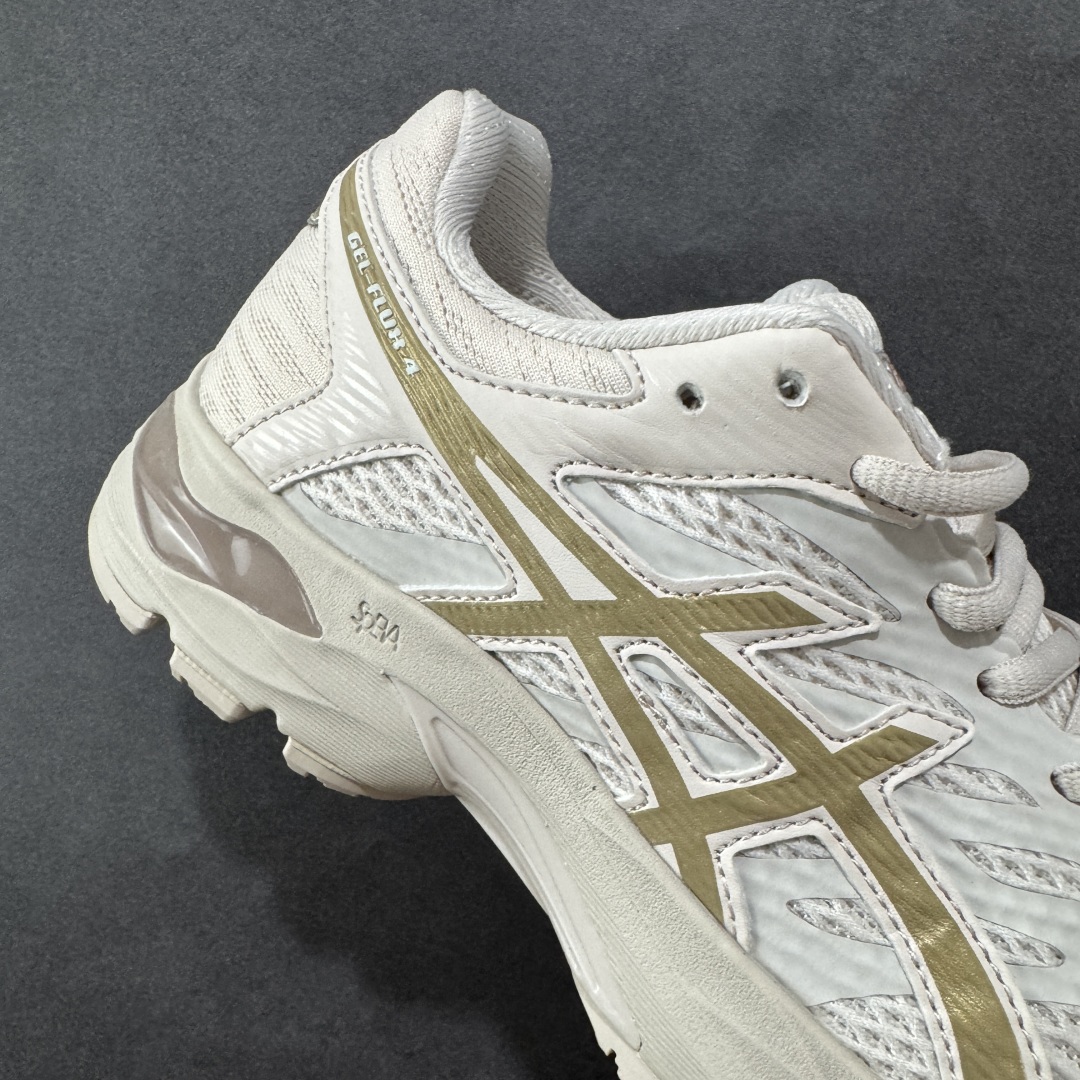 1 K8版本Asics 亚瑟士GEL-FLUX 4代 系列低帮城市休闲运动跑步鞋 “米白深蓝” 1011A523-252