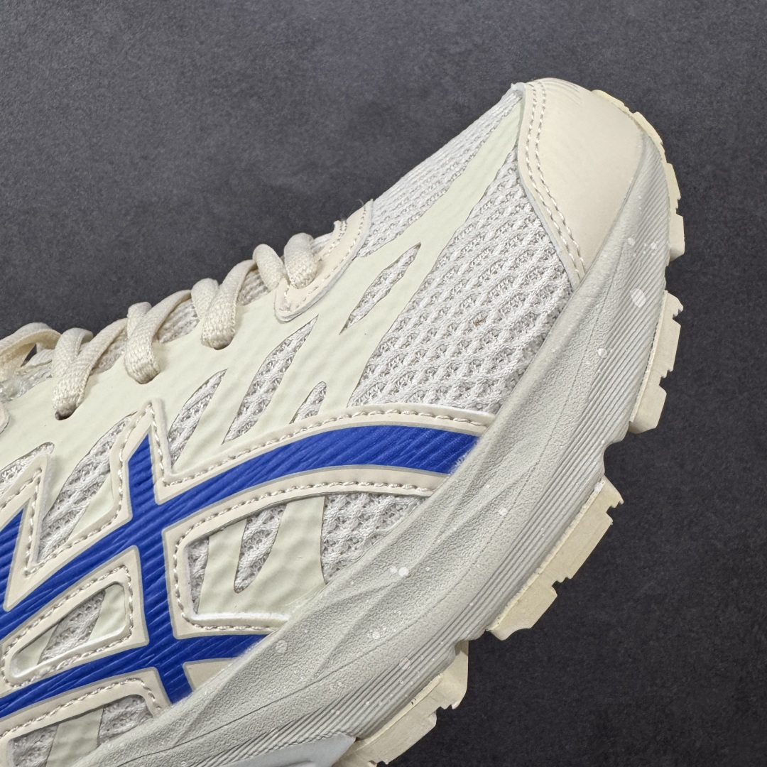 1 K8版本Asics 亚瑟士GEL-FLUX 4代 系列低帮城市休闲运动跑步鞋 “米白深蓝” 1011A614-109
