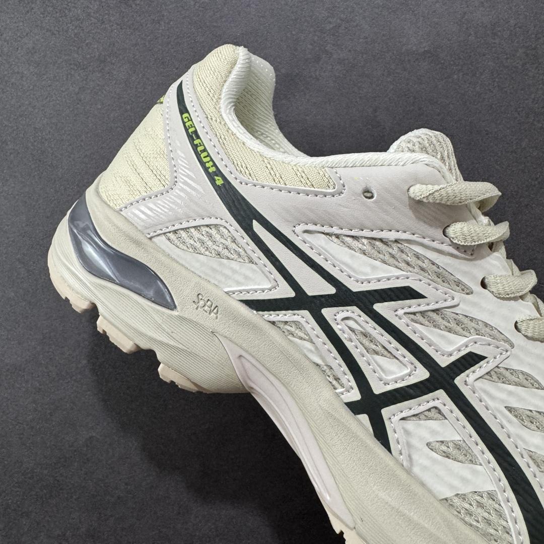 1 K8版本Asics 亚瑟士GEL-FLUX 4代 系列低帮城市休闲运动跑步鞋 “米白深蓝” 1011A614-202
