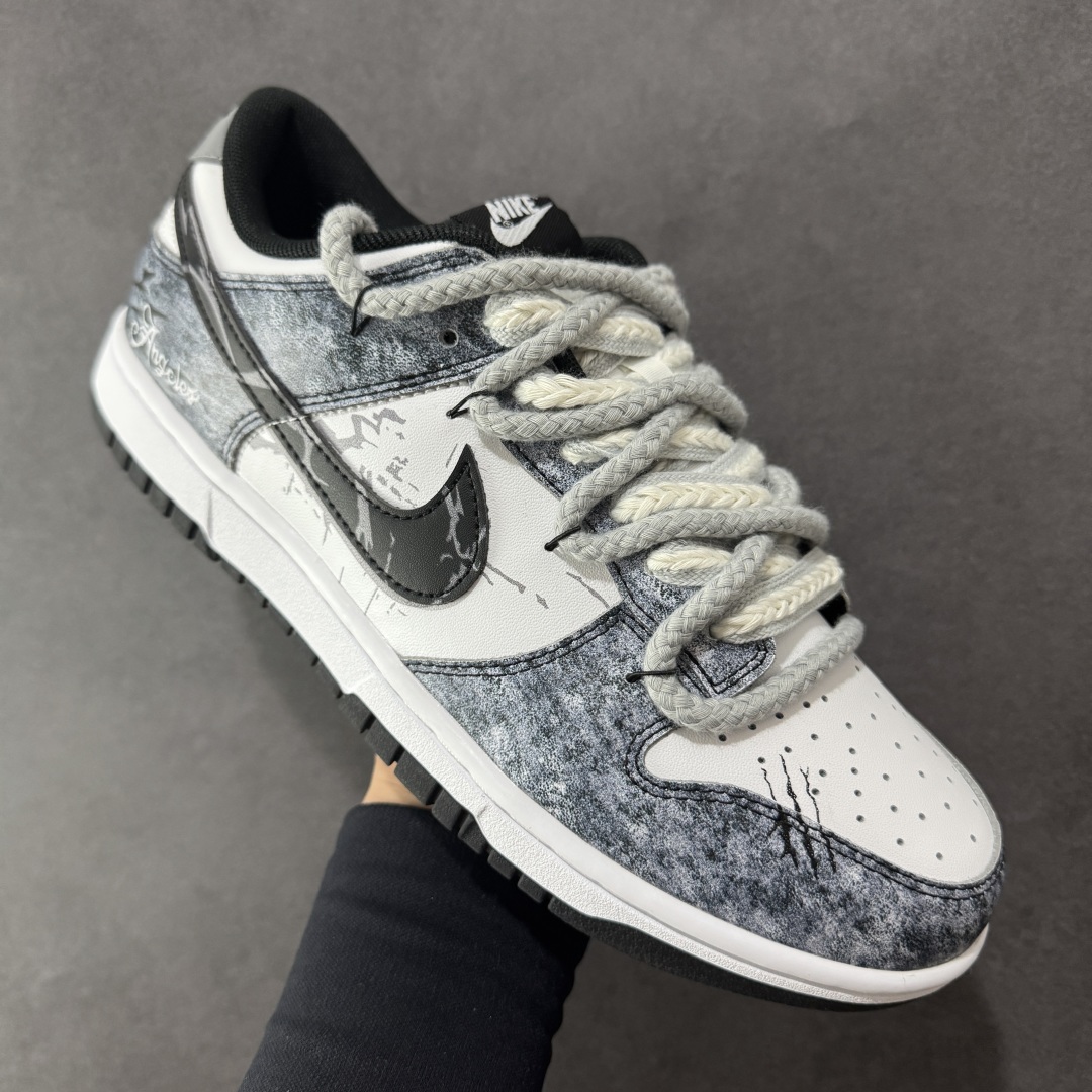  
【YC纯原】弑影灵契Nike SB Dunk Low 熊猫恶作剧-滑行轨迹 绑带 低帮休闲板鞋 DD