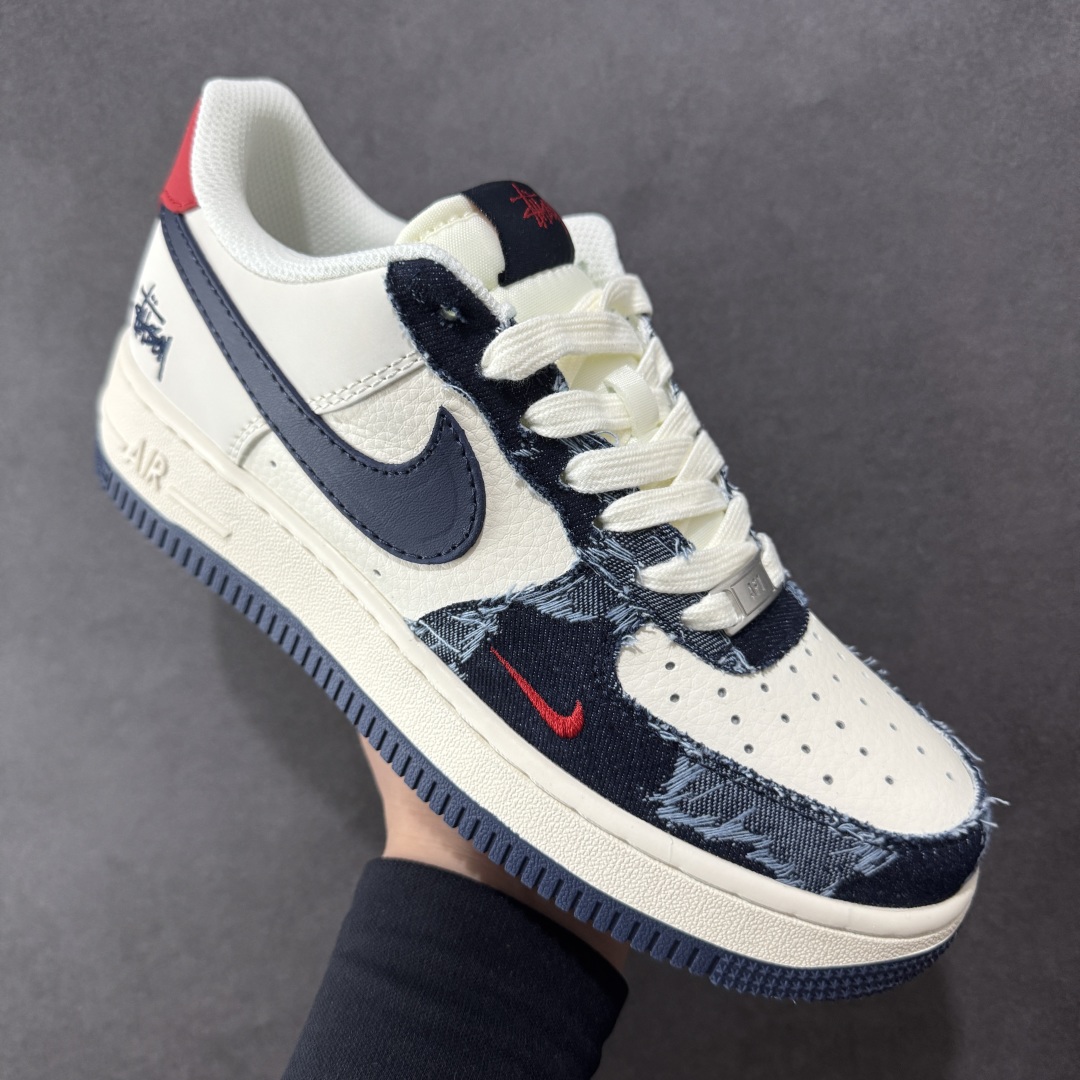 定制版NIke Air Force 1 '07 Low “斯图西联名——做旧牛仔”空军一号 低帮  XS1958-579