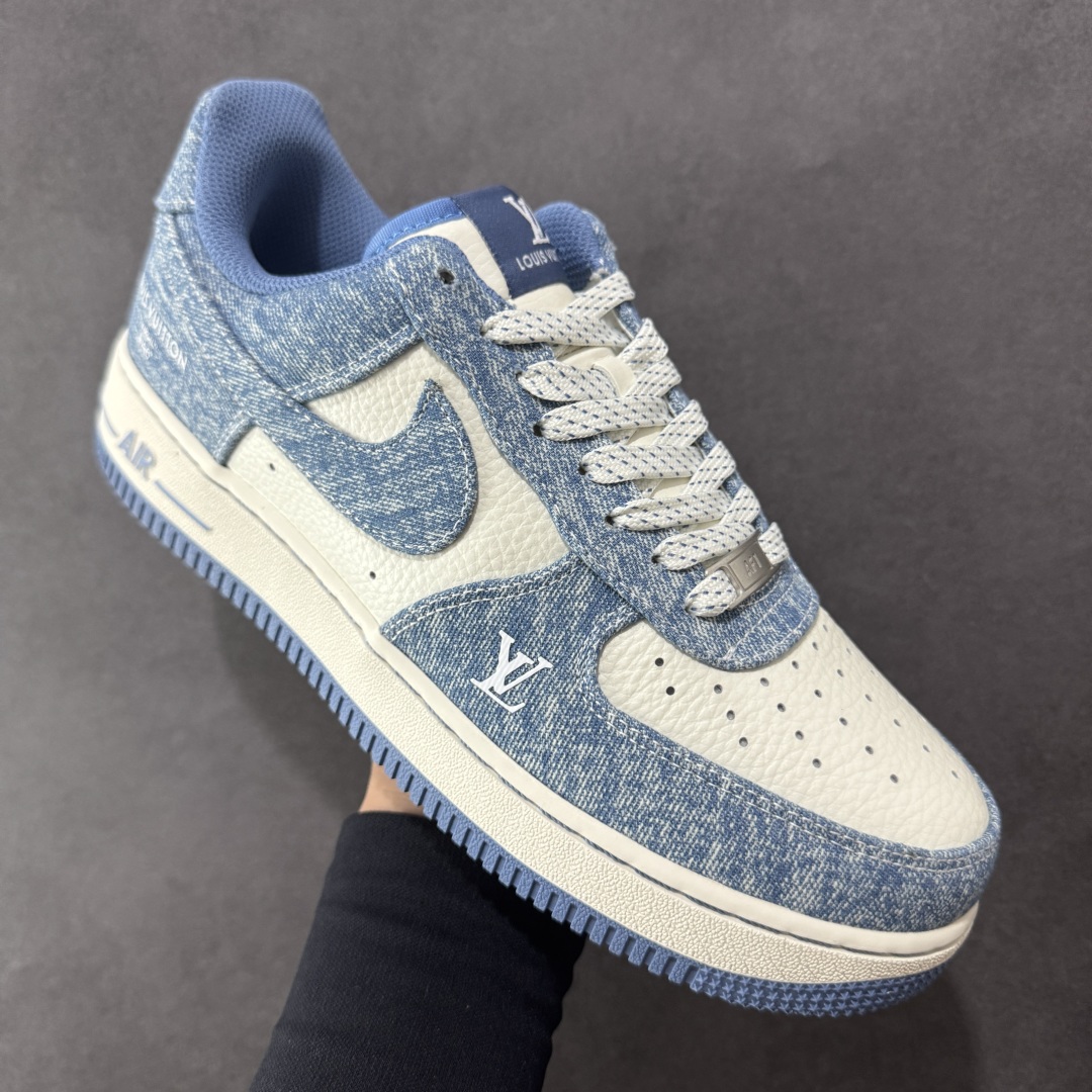 定制版Nike Air Force 1'07 Low LV联名 冰蓝牛仔 空军一号低帮休闲板鞋  LW9279-021