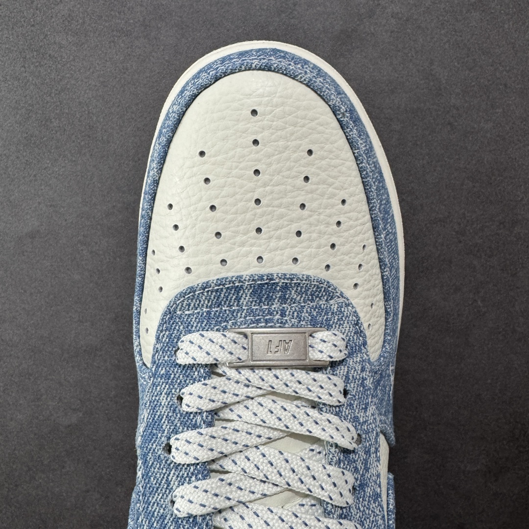 定制版Nike Air Force 1'07 Low LV联名 冰蓝牛仔 空军一号低帮休闲板鞋  LW9279-021