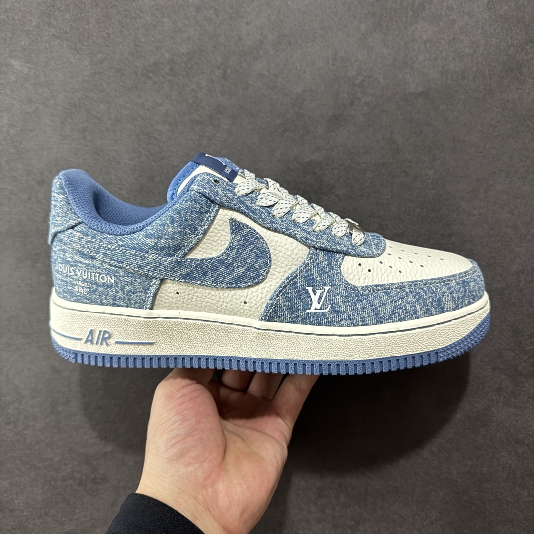 定制版Nike Air Force 1’07 Low LV联名 冰蓝牛仔 空军一号低帮休闲板鞋  LW9279-021