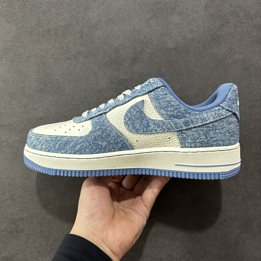 定制版Nike Air Force 1'07 Low LV联名 冰蓝牛仔 空军一号低帮休闲板鞋  LW9279-021