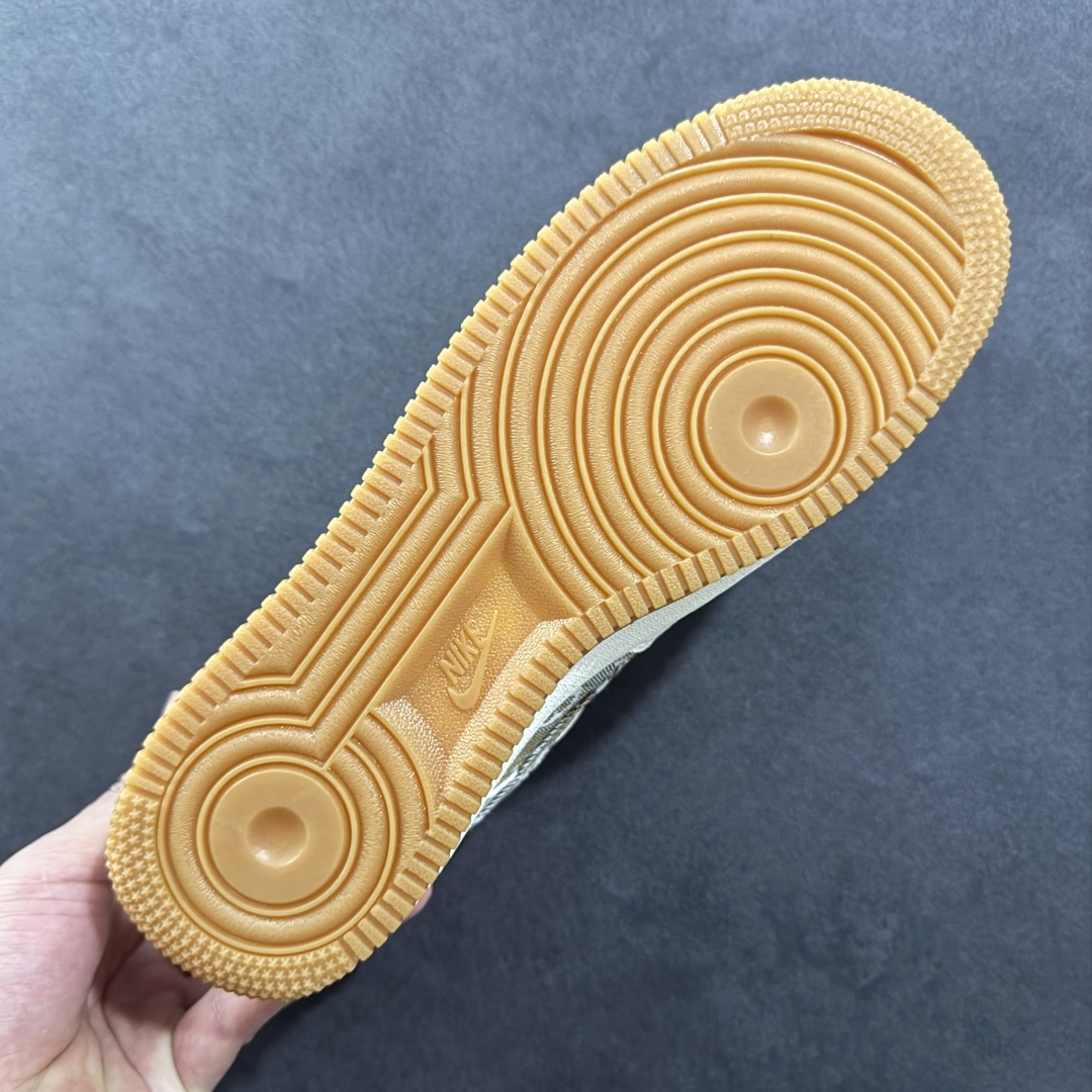 定制版Louis Vuitton x Nike Air Force 1 Low 路易威登LV x 耐克 空军一号 低帮 白黄帆布 DK0798-002