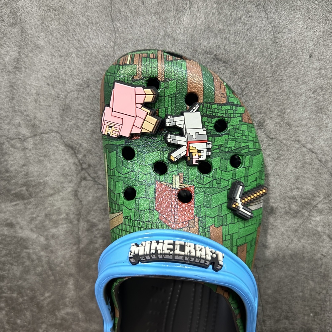 【莞产版本】Crocs 卡骆驰 我的世界联名款洞洞鞋,超酷像素风格设计!带专属Minecraft主题