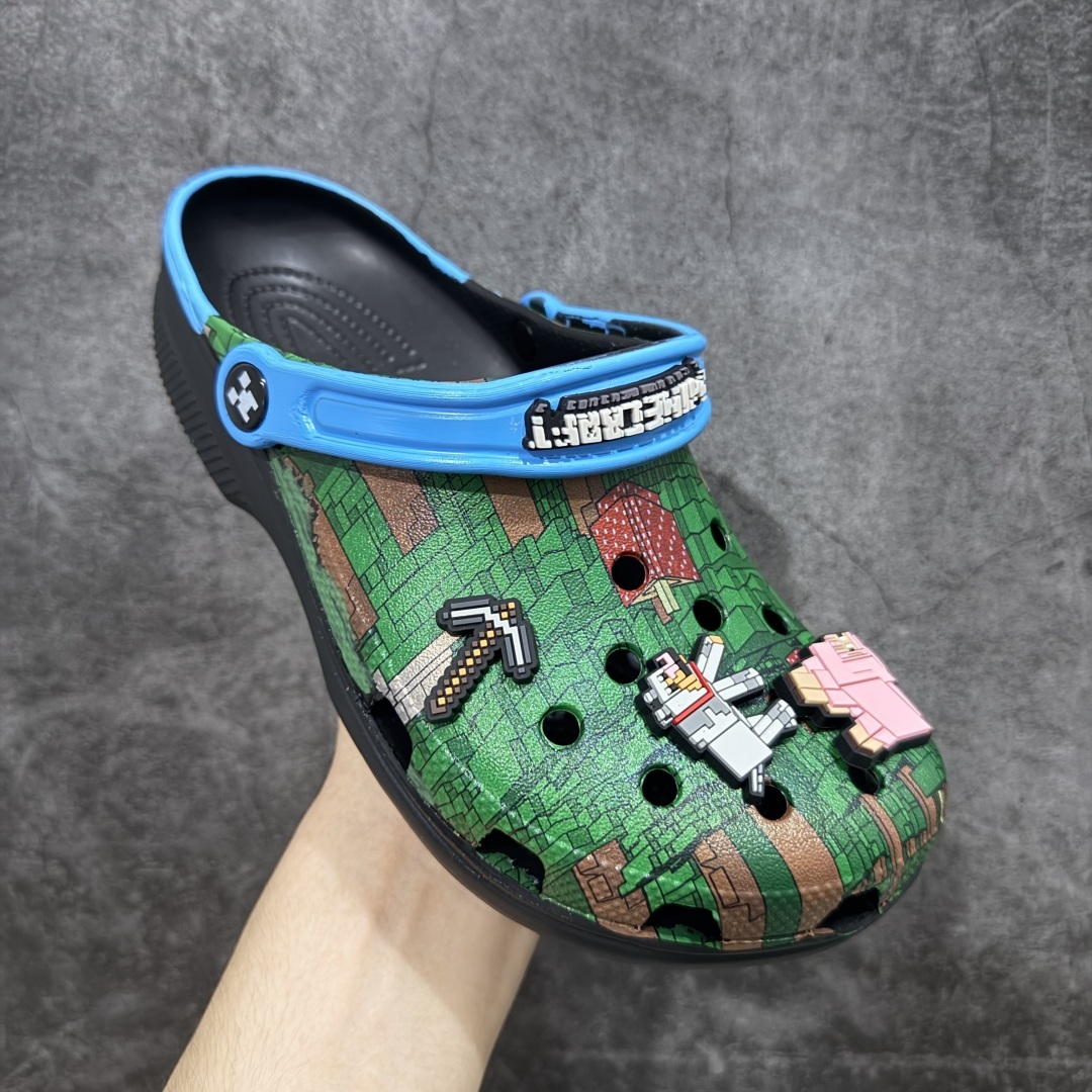 【莞产版本】Crocs 卡骆驰 我的世界联名款洞洞鞋,超酷像素风格设计!带专属Minecraft主题