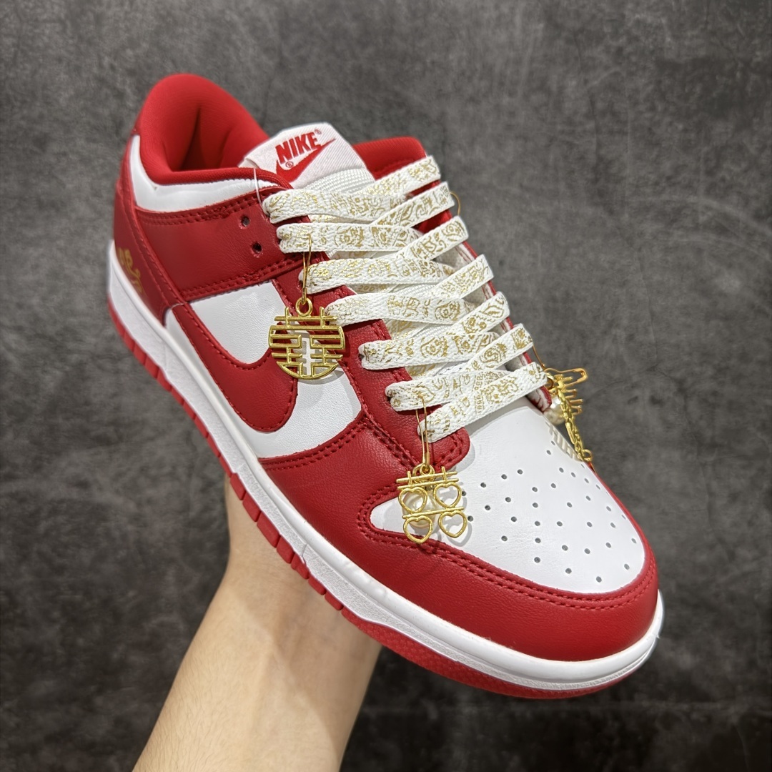 【纯原礼盒版本】NK Dunk Low 低帮 秀禾婚鞋新配色 吉祥如意 货号:CU1727-100