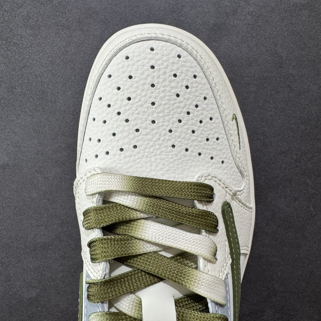 定制版Travis Scott x Fragment Design x Air Jordan 1 Low OG SP AJ1 乔1 迪奥联名 米灰绿 低帮文化休闲板鞋  QW5088-203