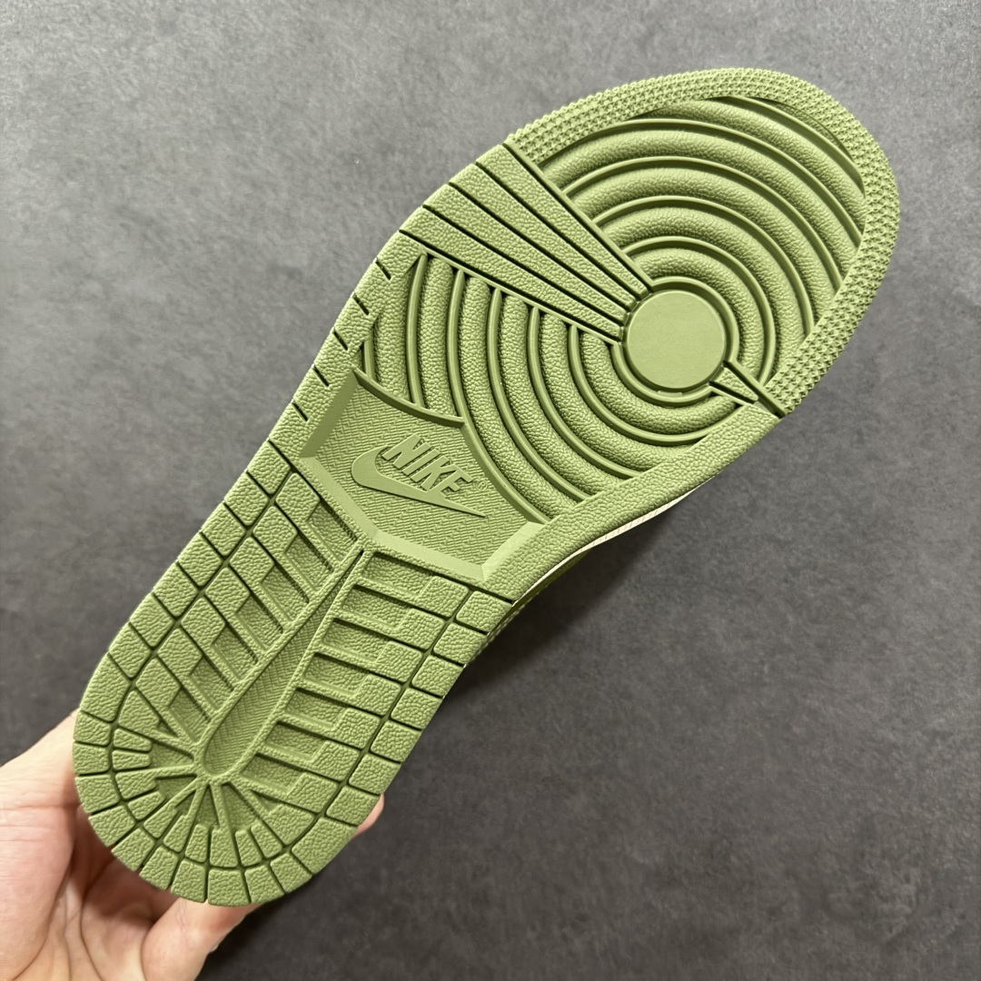 定制版Travis Scott x Fragment Design x Air Jordan 1 Low OG SP AJ1 乔1 迪奥联名 米灰绿 低帮文化休闲板鞋  QW5088-203
