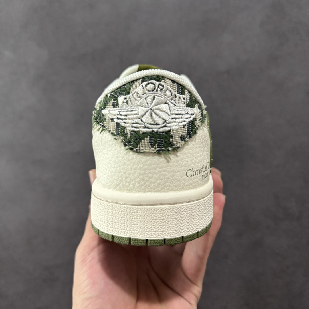 定制版Travis Scott x Fragment Design x Air Jordan 1 Low OG SP AJ1 乔1 迪奥联名 米灰绿 低帮文化休闲板鞋  QW5088-203