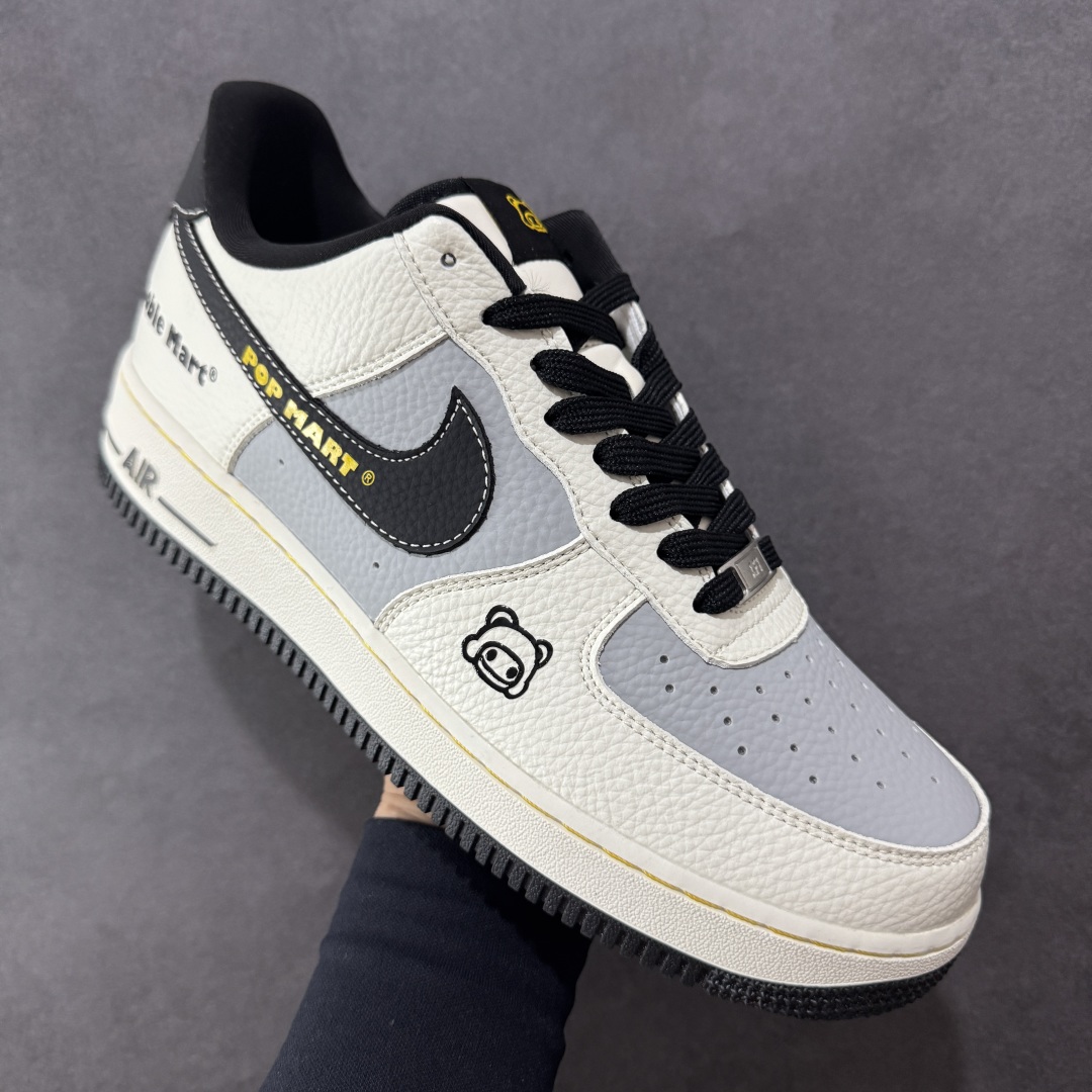 定制版Nike Air Force 1'07 Low 泡泡玛特联名 白灰黑金 空军一号低帮休闲板鞋  SC0601-564