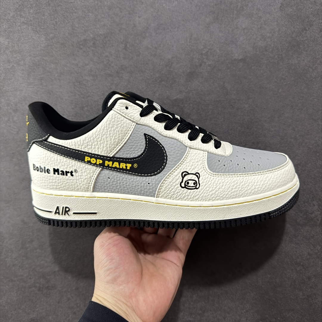定制版Nike Air Force 1’07 Low 泡泡玛特联名 白灰黑金 空军一号低帮休闲板鞋  SC0601-564