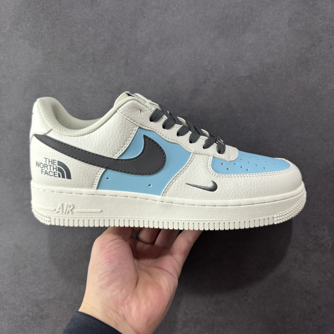  
【定制版】Nike Air Force 1 '07 Low “北面联名——米浅蓝灰勾”空军一号 低帮