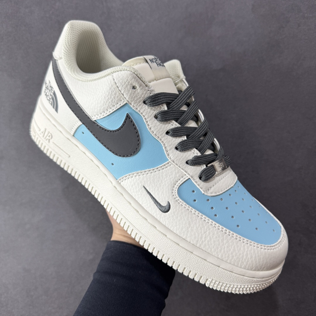  
【定制版】Nike Air Force 1 '07 Low “北面联名——米浅蓝灰勾”空军一号 低帮