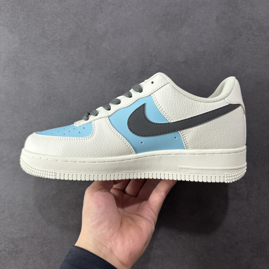  
【定制版】Nike Air Force 1 '07 Low “北面联名——米浅蓝灰勾”空军一号 低帮