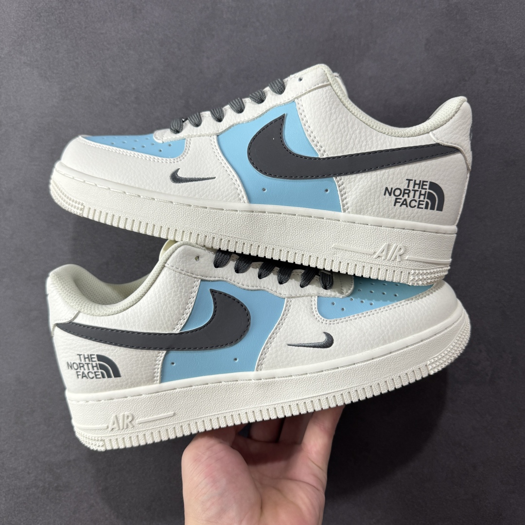  
【定制版】Nike Air Force 1 '07 Low “北面联名——米浅蓝灰勾”空军一号 低帮