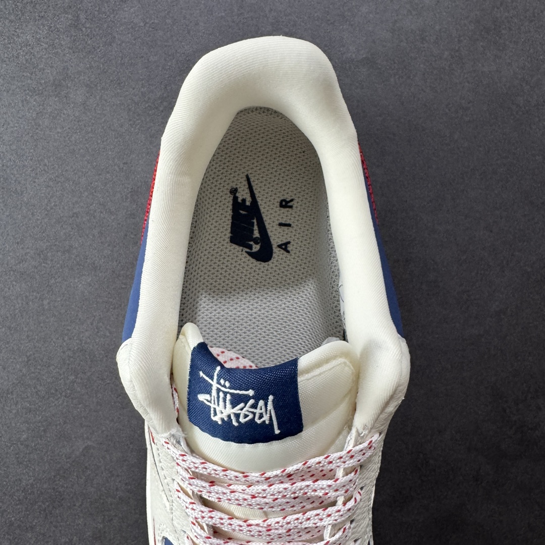  
【定制版】Nike Air Force 1'07 Low 斯图西联名 米蓝红针织勾 空军一号定制休闲