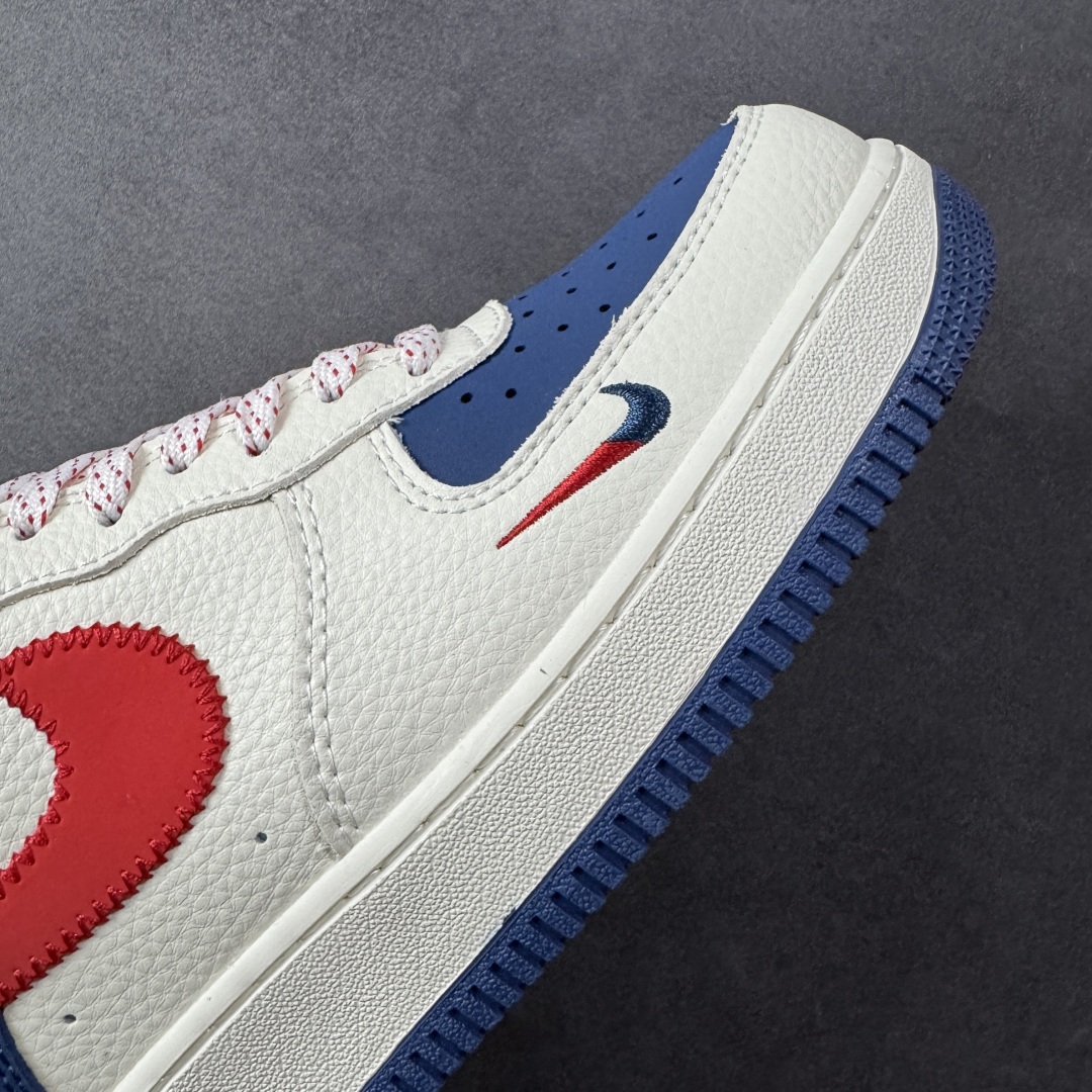  
【定制版】Nike Air Force 1'07 Low 斯图西联名 米蓝红针织勾 空军一号定制休闲