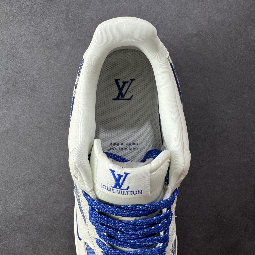 定制版Nike Air Force 1 '07 Low 路易威登LV联名--- 米白蓝牛仔印花 DK0798-003