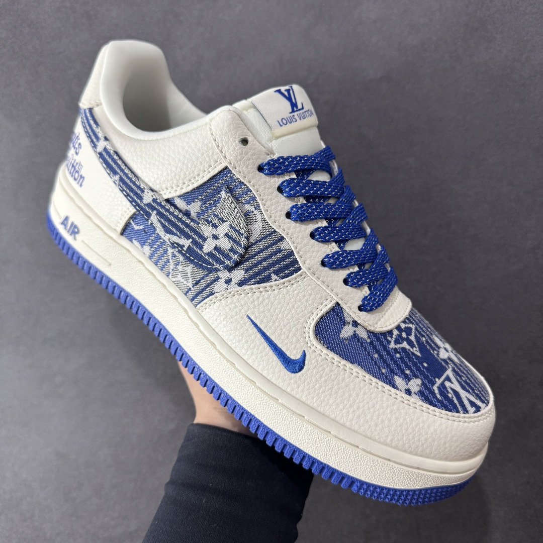 定制版Nike Air Force 1 '07 Low 路易威登LV联名--- 米白蓝牛仔印花 DK0798-003