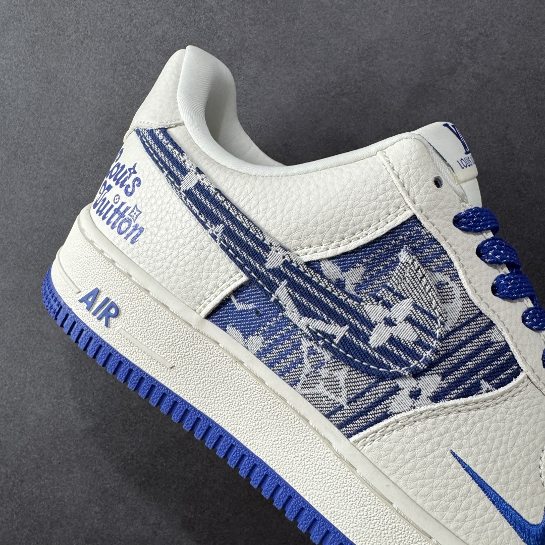 定制版Nike Air Force 1 '07 Low 路易威登LV联名--- 米白蓝牛仔印花 DK0798-003
