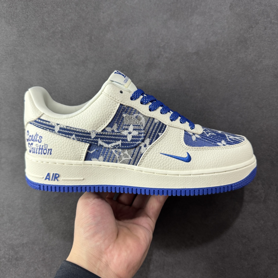 定制版Nike Air Force 1 ’07 Low 路易威登LV联名— 米白蓝牛仔印花 DK0798-003