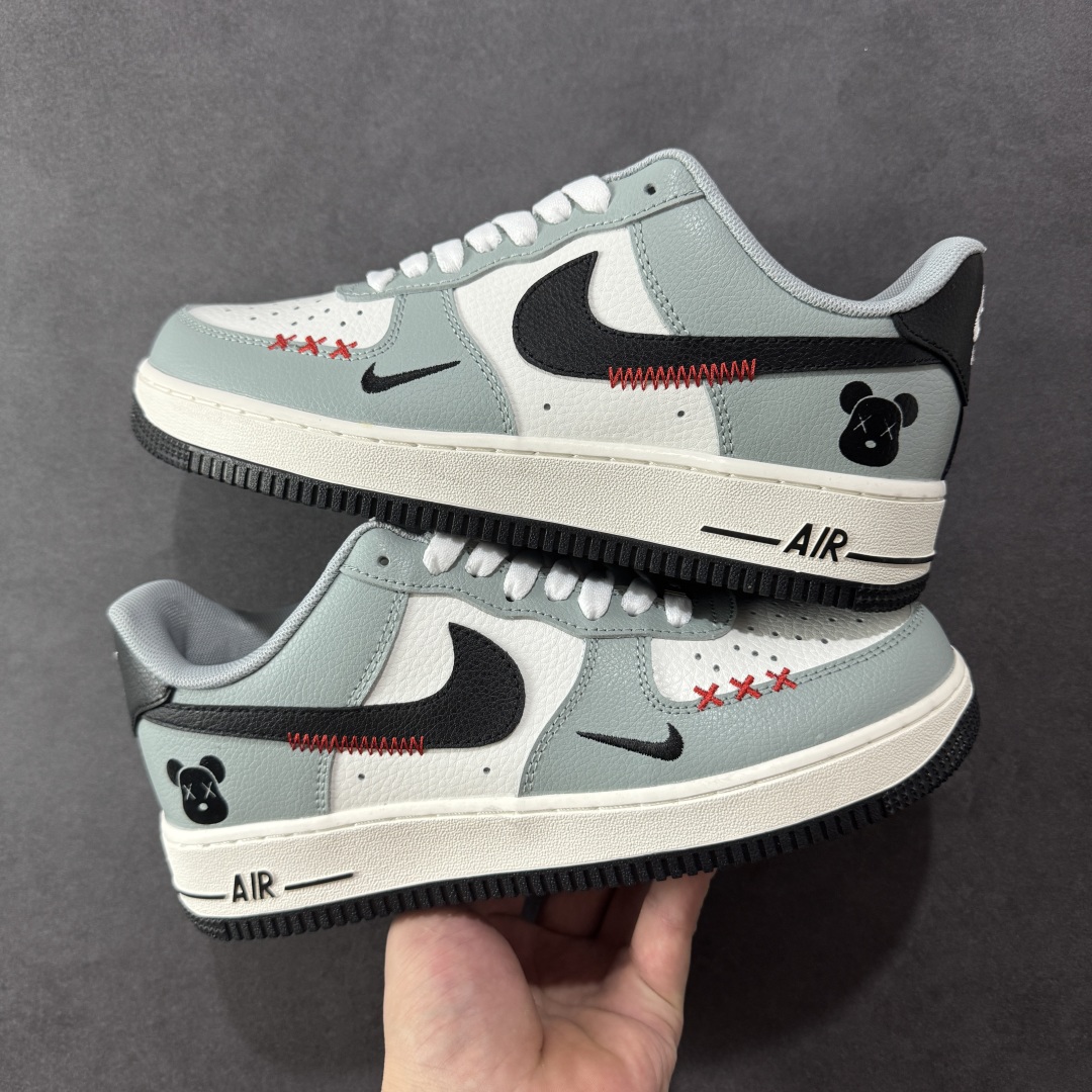  
【定制版】Nike Air Force 1 '07 Low 暴力熊联名--- 米白插线 高端定制 低