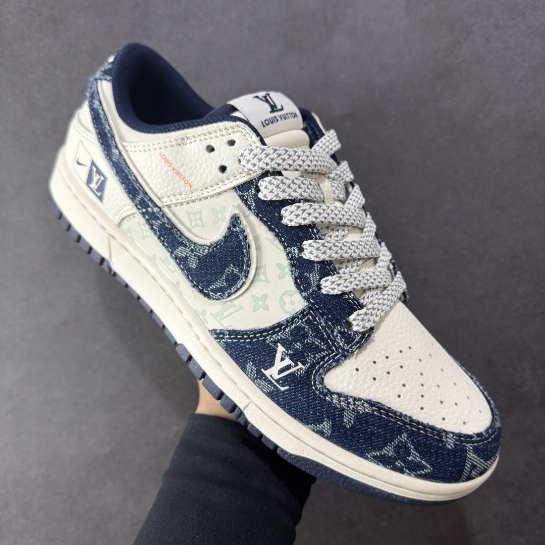  
【定制版】Nike SB Dunk Low LV联名 米蓝布小勾 周年高端定制 低帮休闲板鞋
#定
