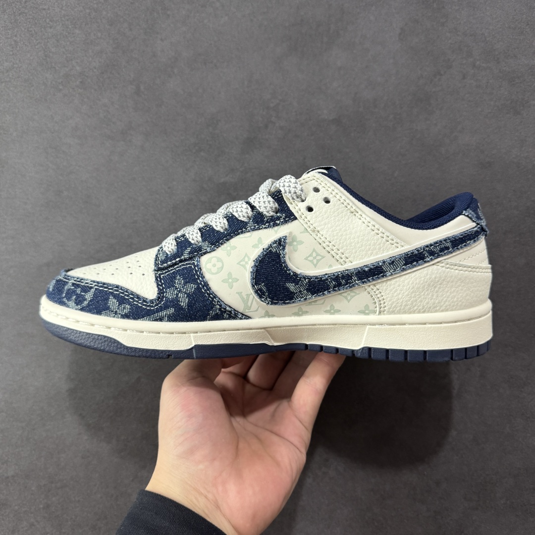  
【定制版】Nike SB Dunk Low LV联名 米蓝布小勾 周年高端定制 低帮休闲板鞋
#定