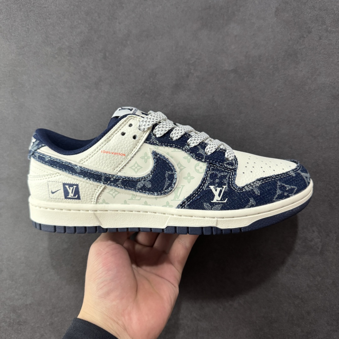  
【定制版】Nike SB Dunk Low LV联名 米蓝布小勾 周年高端定制 低帮休闲板鞋
#定