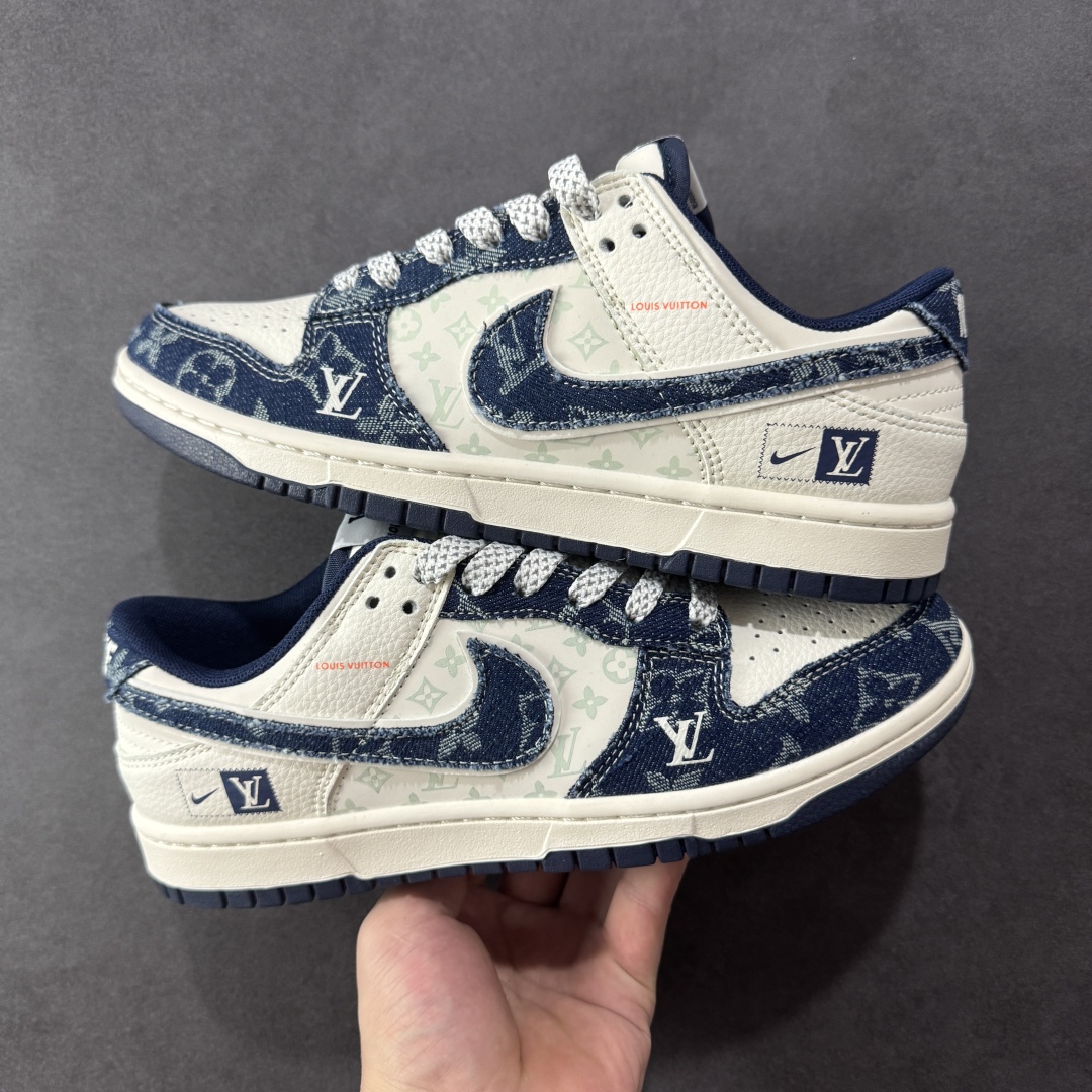  
【定制版】Nike SB Dunk Low LV联名 米蓝布小勾 周年高端定制 低帮休闲板鞋
#定