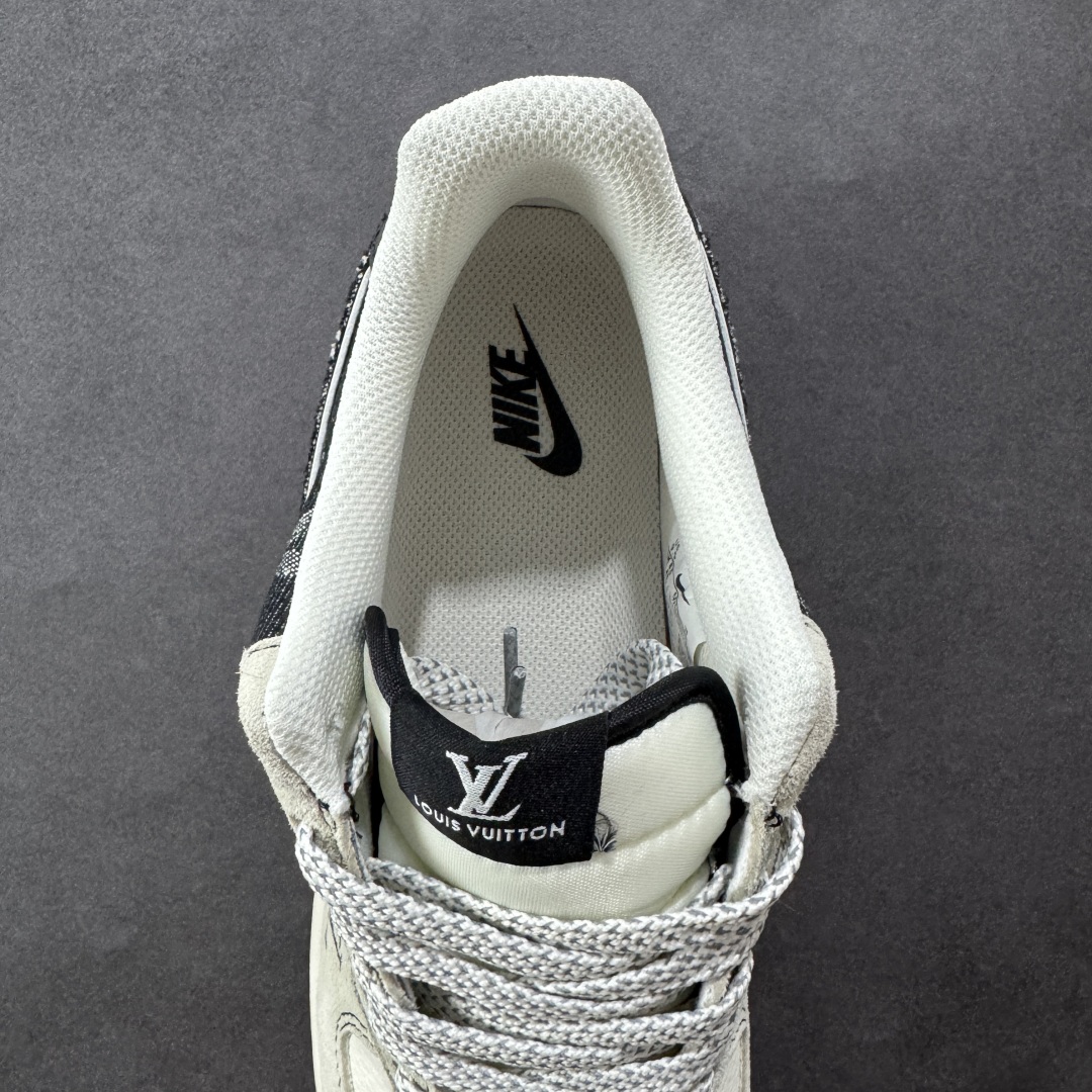 定制版Nike Air Force 1'07 Low LV联名 猪八牛仔米黑 空军一号定制休闲板鞋  MZ9588-803