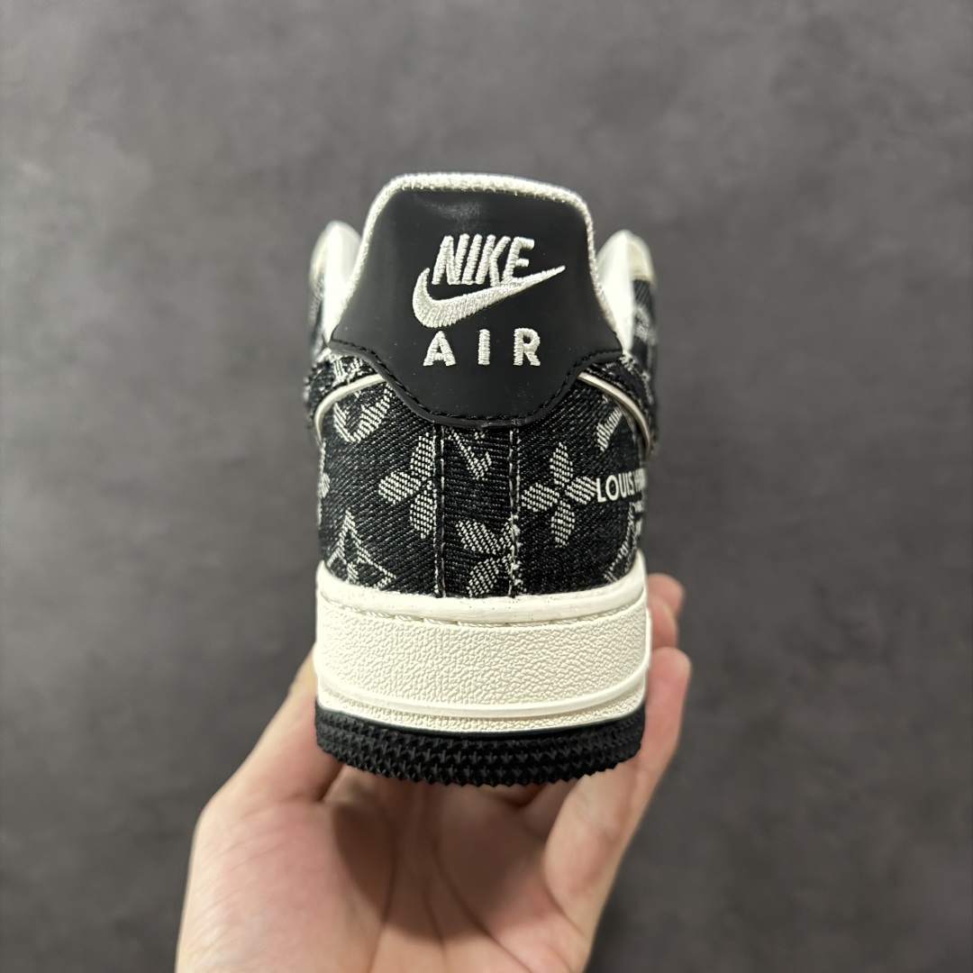 定制版Nike Air Force 1'07 Low LV联名 猪八牛仔米黑 空军一号定制休闲板鞋  MZ9588-803