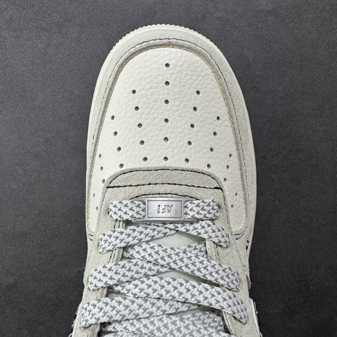 定制版Nike Air Force 1'07 Low LV联名 猪八牛仔米黑 空军一号定制休闲板鞋  MZ9588-803