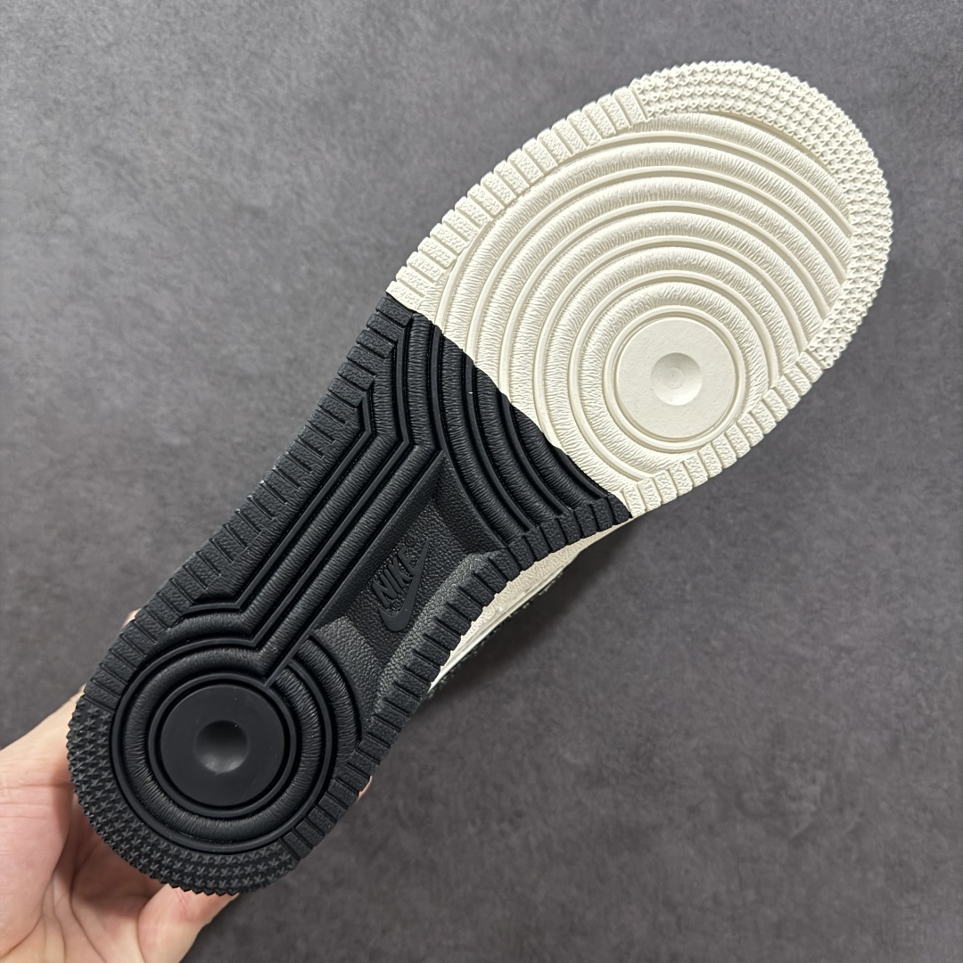 定制版Nike Air Force 1'07 Low LV联名 猪八牛仔米黑 空军一号定制休闲板鞋  MZ9588-803