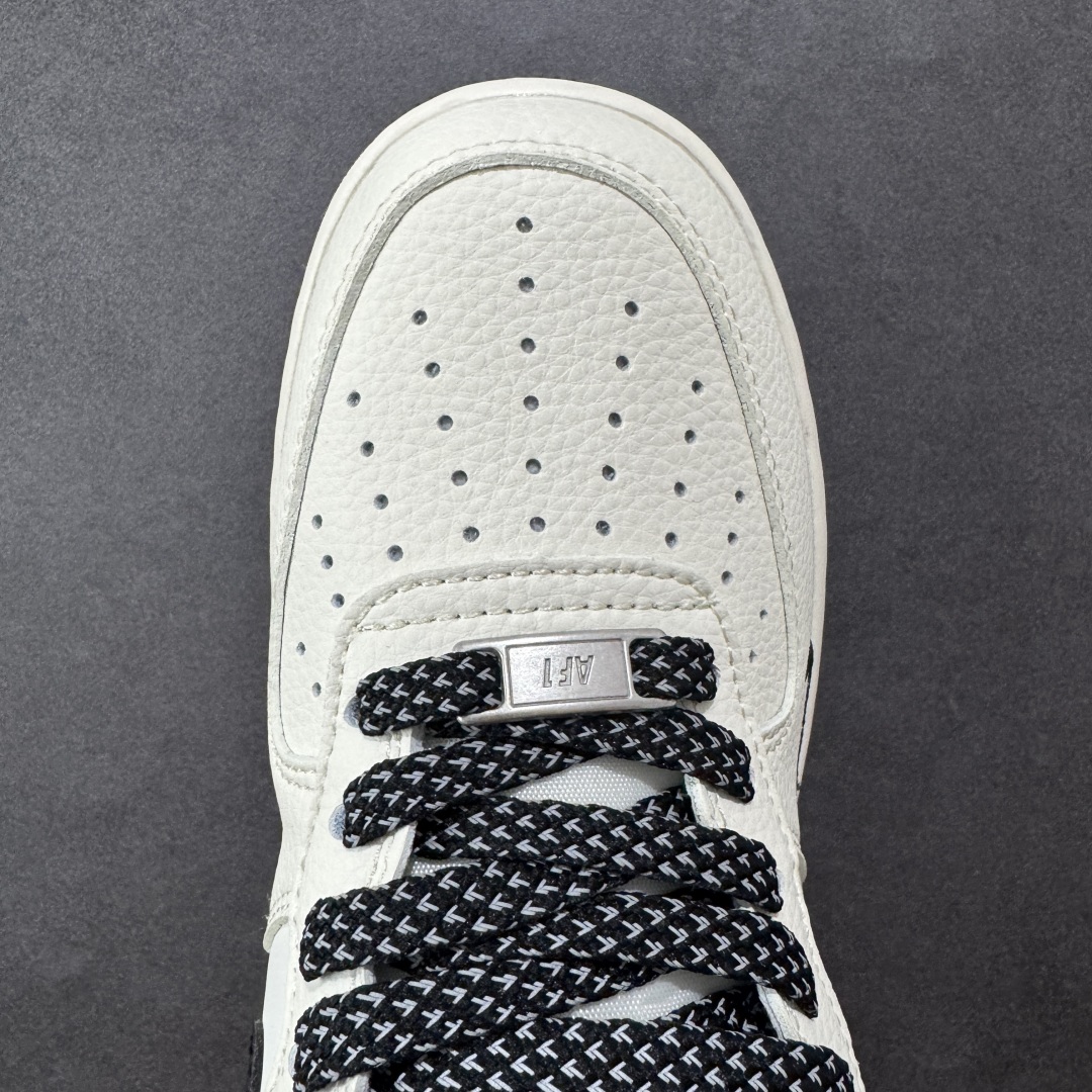 定制版Nike Air Force 1'07 Low 耐克树纹经典黑 空军一号定制休闲板鞋  SM6668-105