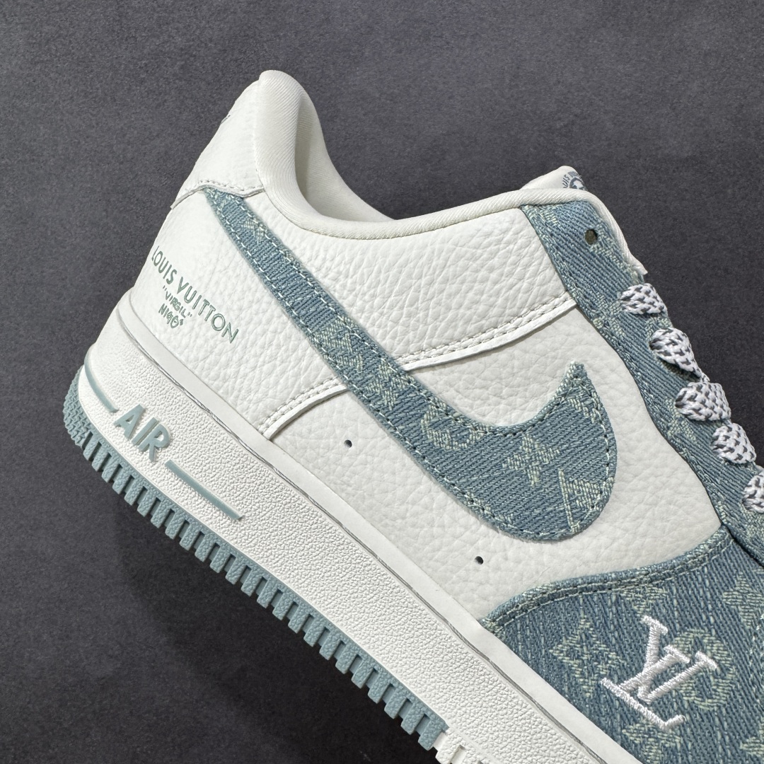 定制版Nike Air Force 1'07 Low LV联名 青色牛仔 空军一号定制休闲板鞋  SC0601-554
