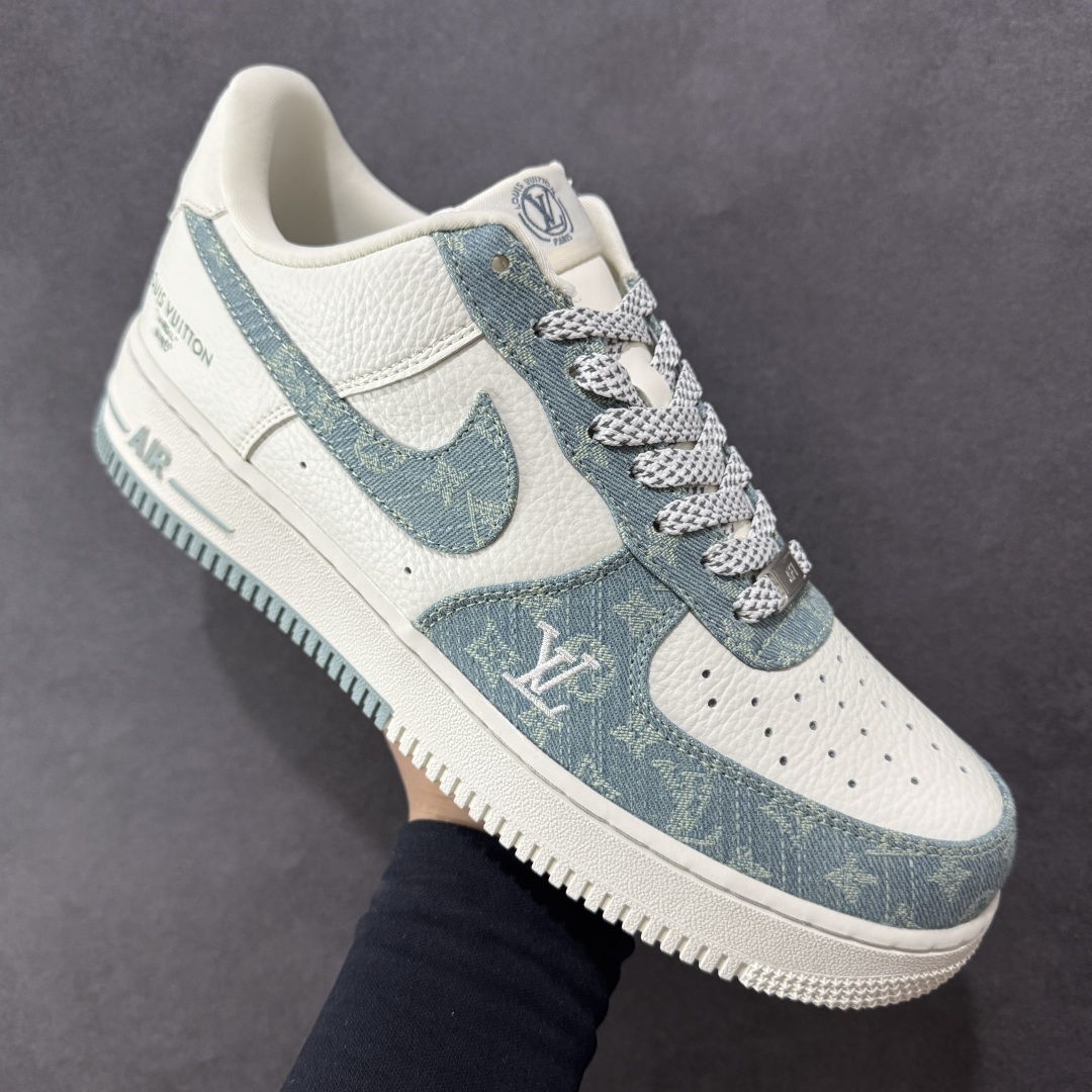 定制版Nike Air Force 1'07 Low LV联名 青色牛仔 空军一号定制休闲板鞋  SC0601-554
