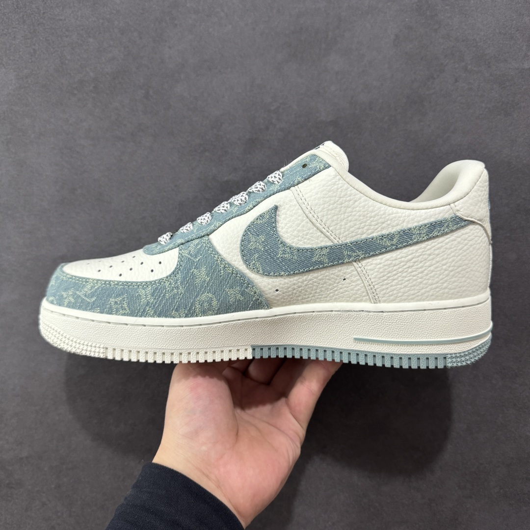 定制版Nike Air Force 1'07 Low LV联名 青色牛仔 空军一号定制休闲板鞋  SC0601-554