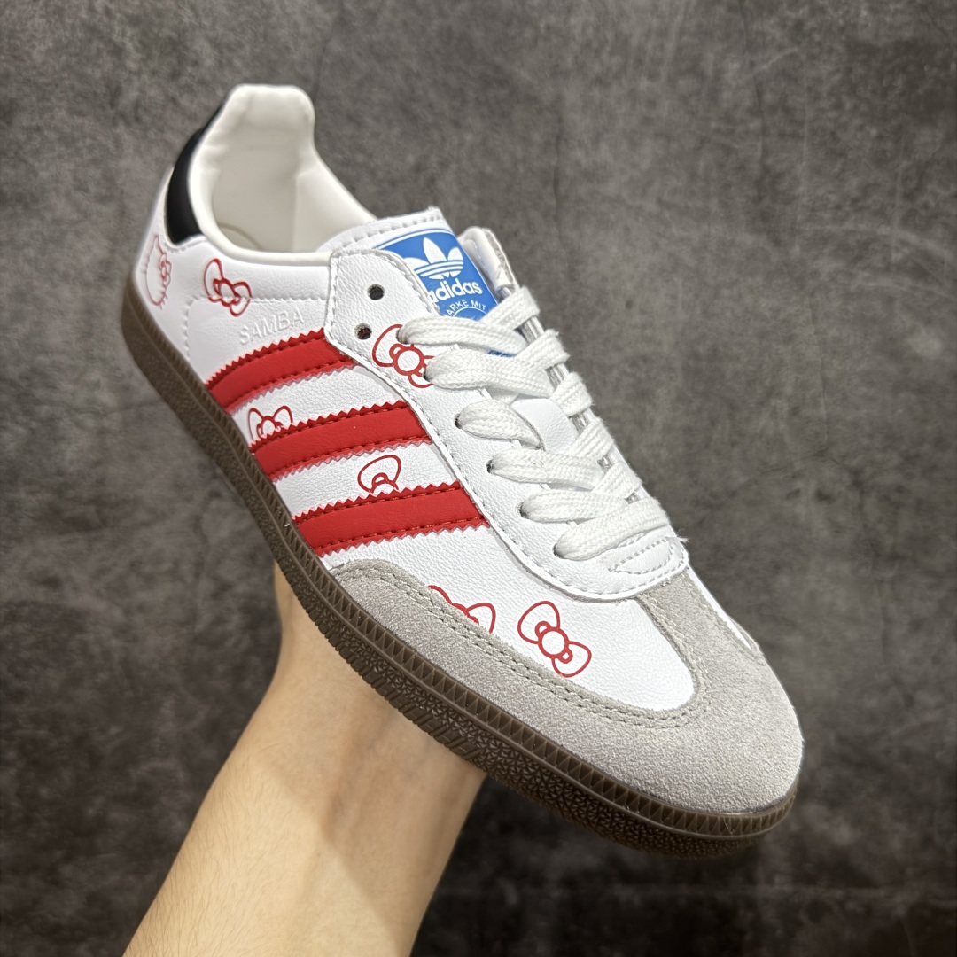 HZ版本AdidOriginal Samba VEFGAN x Hello Kitty系列复古单品复古桑巴板鞋  B75806