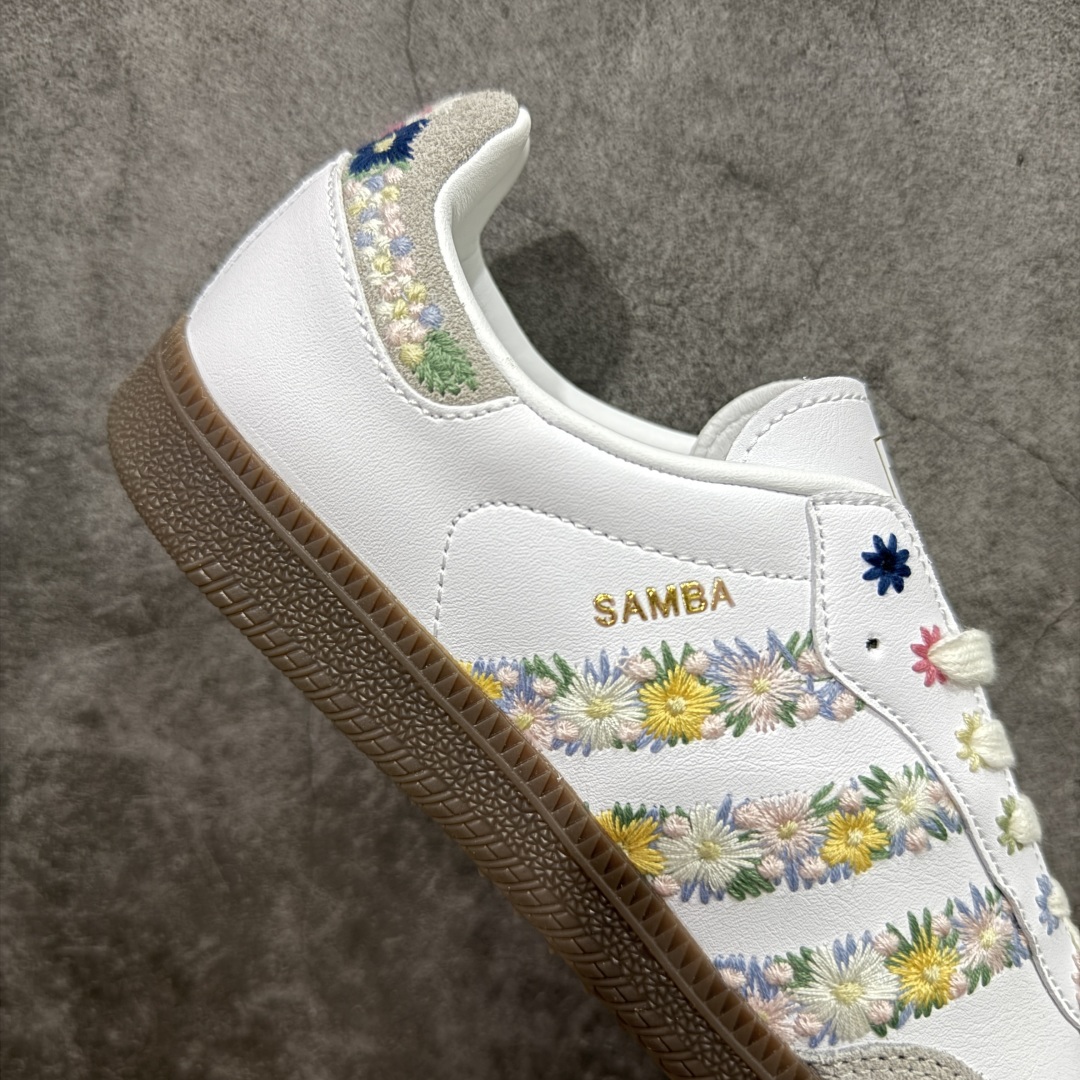 正确版juice x adidoriginals SAMBA OG Flower 花卉 白色  HQ5155