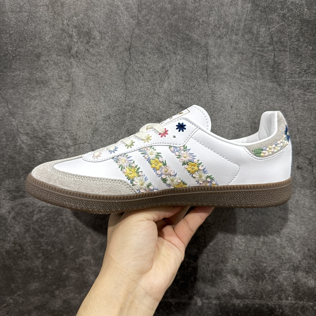 正确版juice x adidoriginals SAMBA OG Flower 花卉 白色  HQ5155