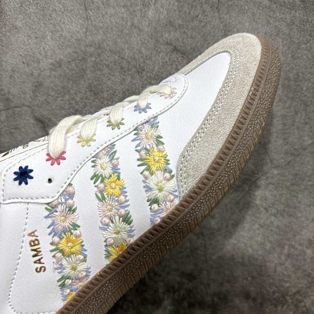 正确版juice x adidoriginals SAMBA OG Flower 花卉 白色  HQ5155