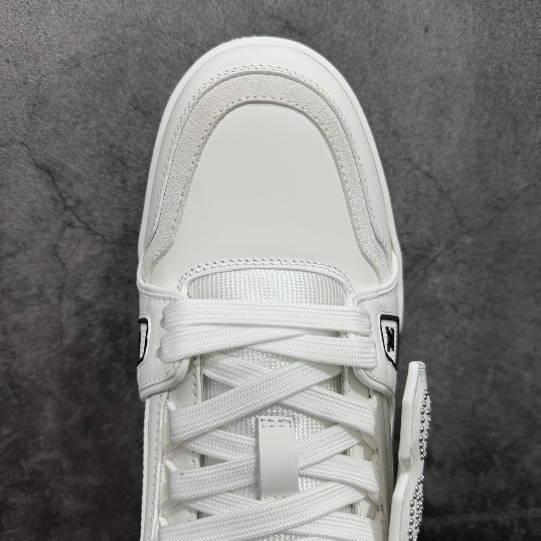 专柜版/海淘代购版 现货当天可取 LV Trainer系列高奢运动鞋 x Nigo 联名白色