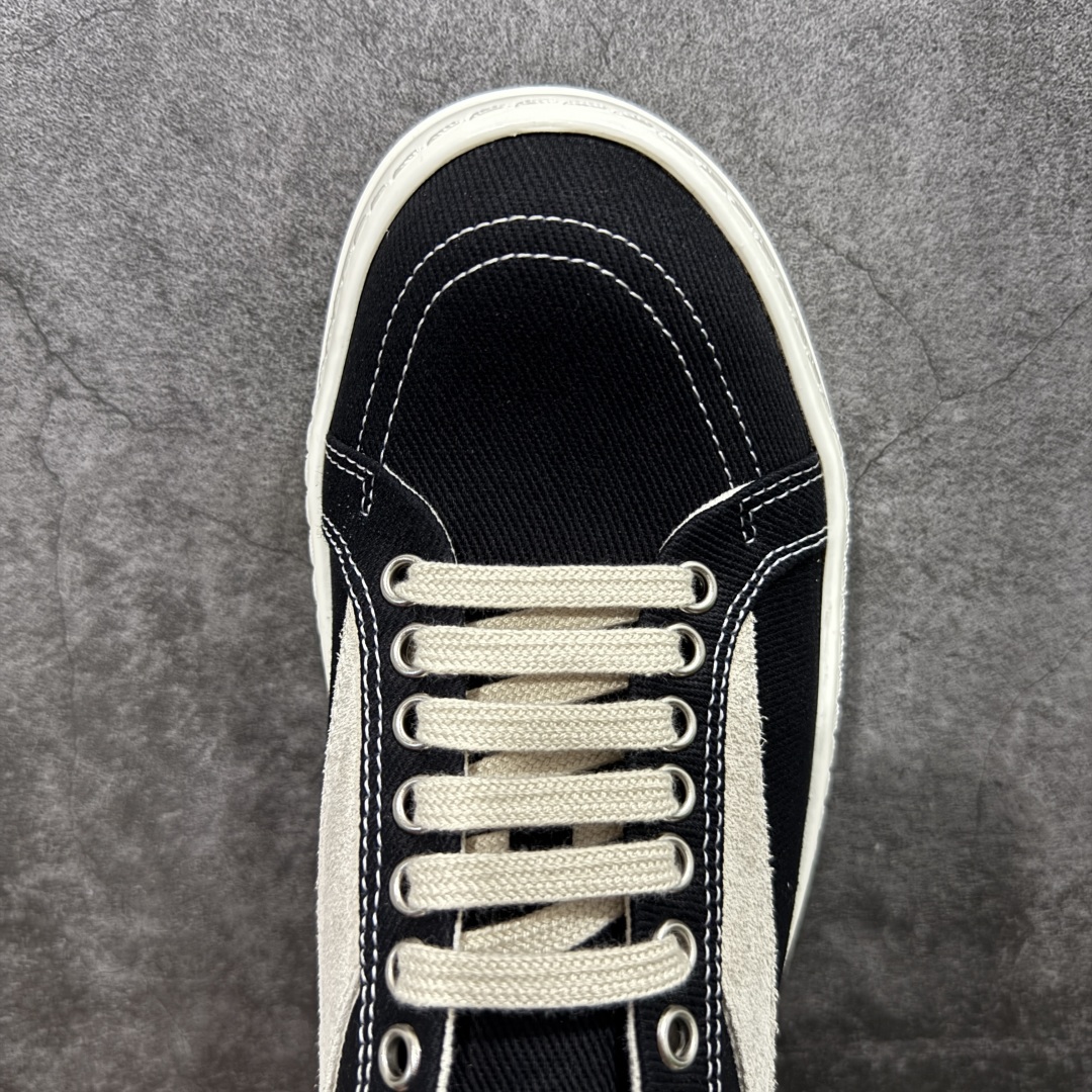 图片[5]-【莞产G版】Rickowens 瑞克 欧文斯 RO低帮高街休闲板鞋 原鞋开发 独家私模大底 定制布料 针车间距都是极致还原 一比一规格礼盒装 重达3斤以上 外加定制欧文斯保护盒 全套包装及配件 高端零售专供品质 区别市场货 纯手工打造 每一只都是独一无二 有手工质感的味道 进口小牛内里 牛皮鞋垫 手工车线 尺码：36 37 38 39 40 41 42 43 44 45 46-选品中心