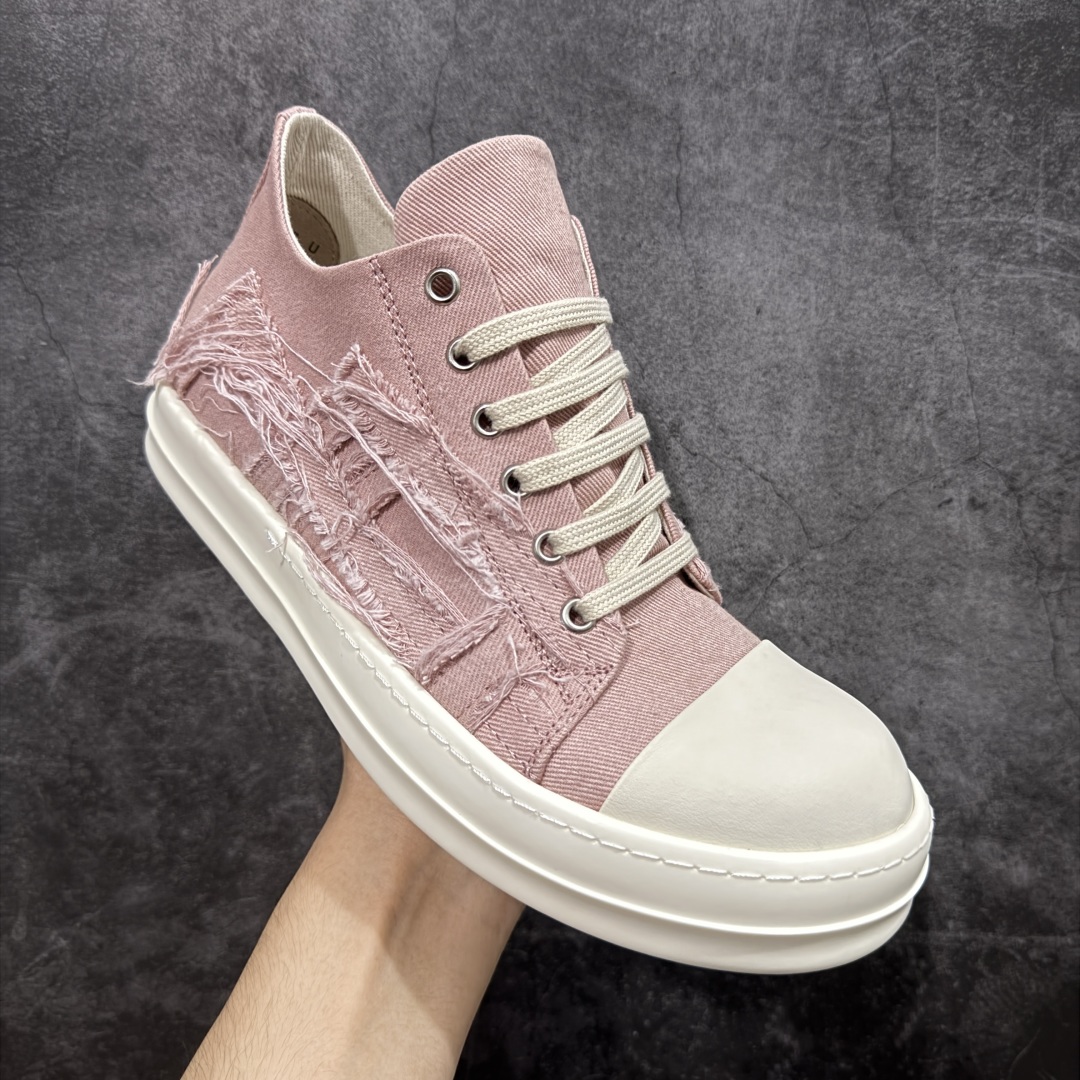 图片[3]-【莞产G版】Rickowens 瑞克 欧文斯 RO低帮高街休闲板鞋 原鞋开发 独家私模大底 定制流苏鞋面布料 针车间距都是极致还原 一比一规格礼盒装 重达3斤以上 外加定制欧文斯保护盒 全套包装及配件 高端零售专供品质 区别市场货 纯手工打造 每一只都是独一无二 有手工质感的味道 进口小牛内里 牛皮鞋垫 手工车线 尺码：36 37 38 39 40 41 42 43 44 45 46-选品中心