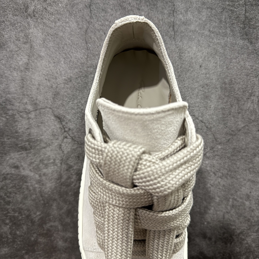 莞产G版Rickowens 瑞克 欧文斯 RO低帮麂皮粗绑带高街休闲板鞋