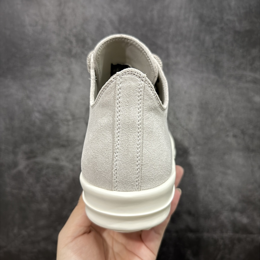 莞产G版Rickowens 瑞克 欧文斯 RO低帮麂皮粗绑带高街休闲板鞋